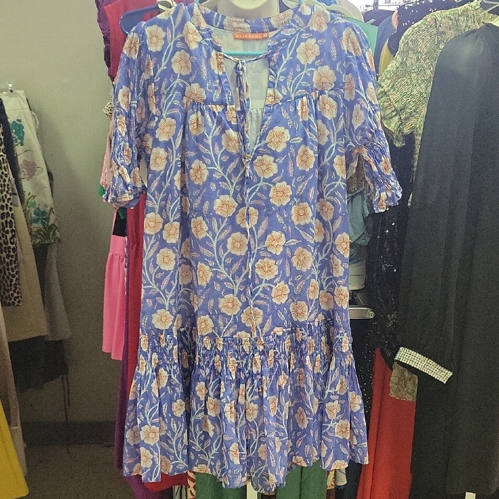 Oliphant Floral Tie-Front Blouse